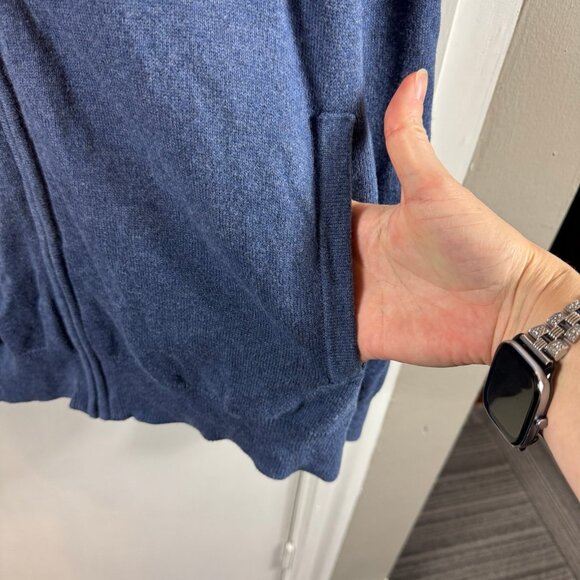 Amazon Essentials Men’s Full Zip Cotton Sweater Jacket Blue XL - Picture 6 of 9